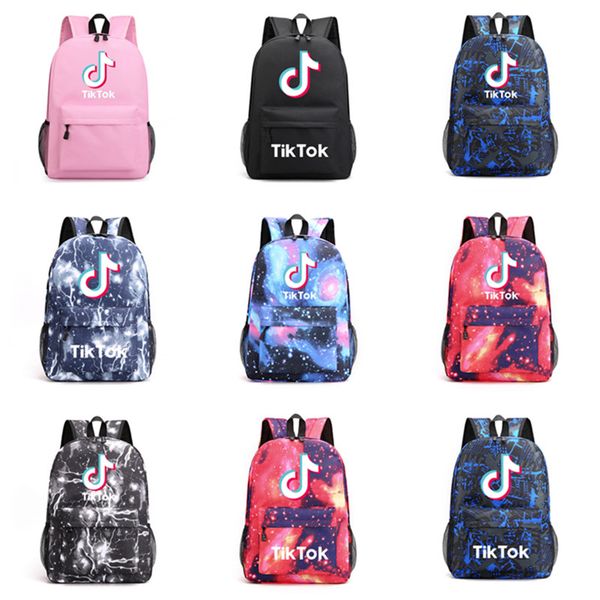 

tik tok letter backpack starry sky print school bag teenager backpacks students designer schoolbag large capacity shoulder bags knapsack