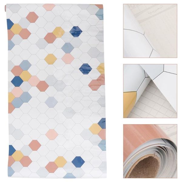 

roll of marble pattern sticker kitchen oilproof waterproof decal wallpapers