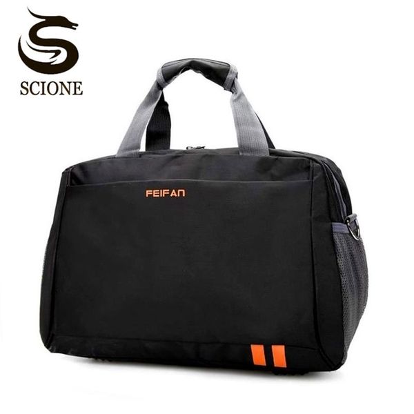 Scione Classic Travel Business Bandbag Homens À Prova D 'Água Cabine Bagagem Toda Mala de Viagem Grande Esporte Casual Fim de Semana Saco de Ombro 211118