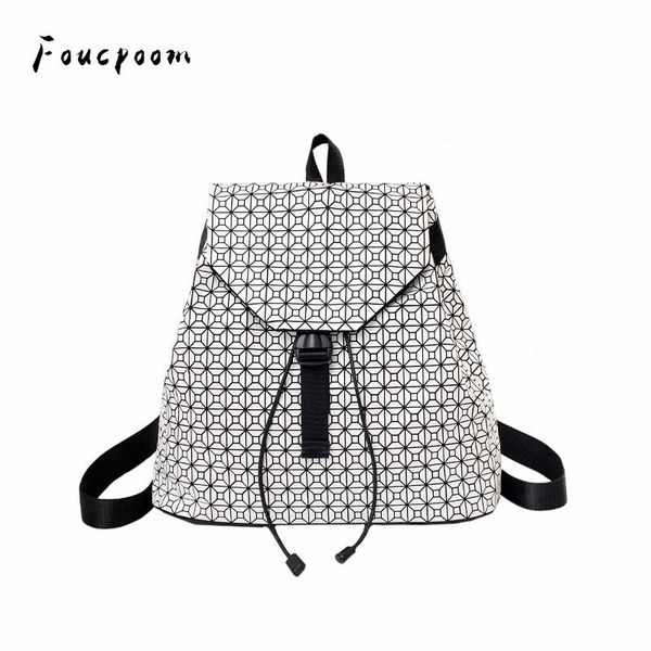 

backpack solid geometric women silica gel designer female lapbag men sports travel bags students school backpacks mochila