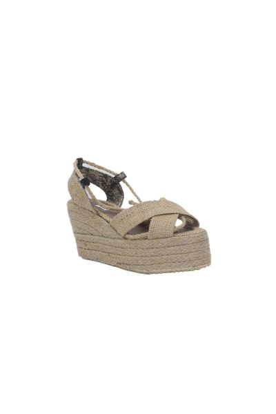 

linen straw shoes sandals, Black