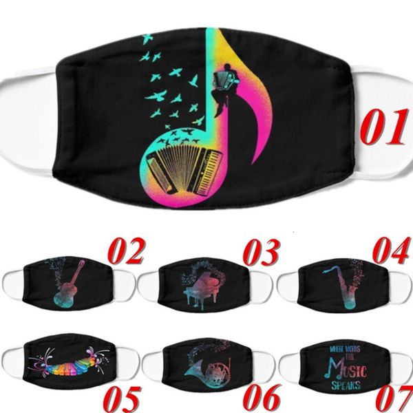 

mask black personality note funny dust proof cotton printing