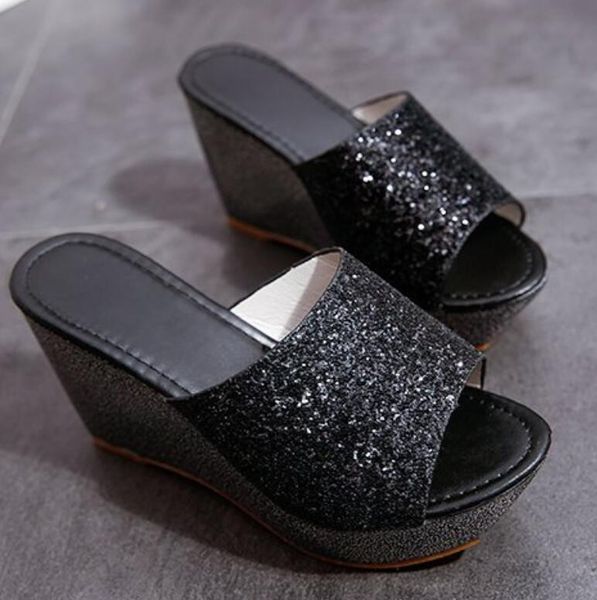 

2021 pointed shallow mouth low women's shoes summer sandals, Black