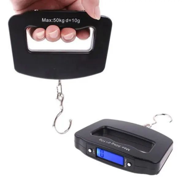 

50kg/10g portable lcd scales digital fish hanging luggage weight electronic hook scale