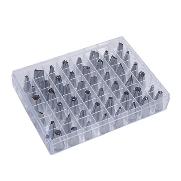 

baking & pastry tools 24pc/48pc 304#stainless steel nozzles/converter confectionery nozzle cream decorating tip sets with box