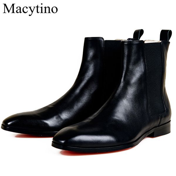 

dress shoes heighten thick-soled black leather men's formal party boots dress shoes large 46 elastic band u0ux