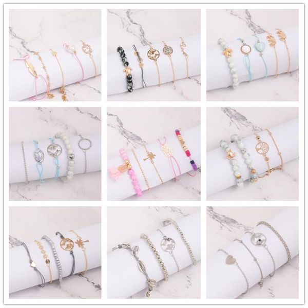 

link, chain handmade vintage tassel bracelet bangles bohemian pink crystal beads bracelets for women jewelry gifts, Black