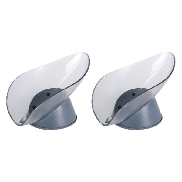 

soap dishes 2pcs punch-dish holder bathroom organizer box shelf (blue)