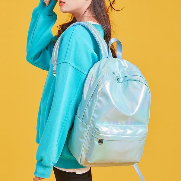 

school bags fashion lovely travel day bag backpack laser flash student schoolbag girl jt250062