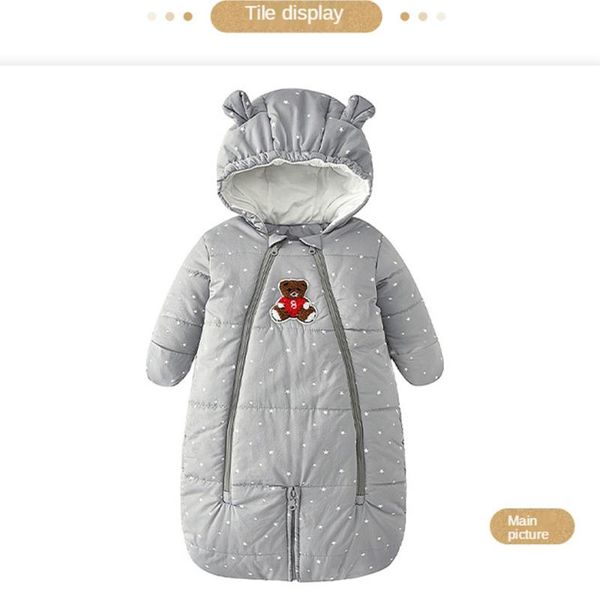 

down coat baby clothes winter jumpsuit girl boy clo thes, Blue;gray