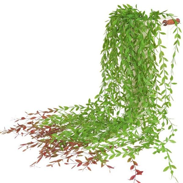 

artificial vines fake greenery leaves wall hanging plants for wedding party garden home decorative ornament flowers & wreaths