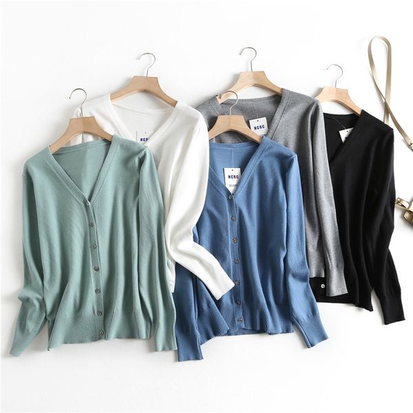 

women's sweaters for sale spring women mesh-knit button-up cardigan soft sweater with upper korean tightness v-knit sleeve long female, White;black