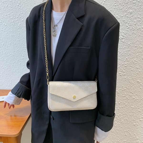 

handbag printing small square female autumn and winter new fashion chain single shoulder bag version style