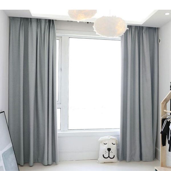 

curtain & drapes modern blackout curtains for living room texture window treatment solid bedroom thick cloth fabrics drape blinds