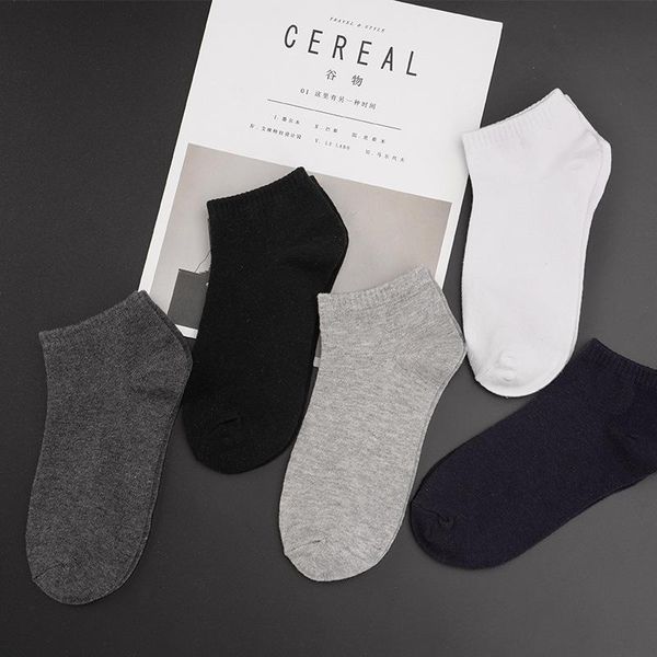 

men's socks oversized cotton spring and summer plus fertilizer sports 44-48 extra large boat, Black