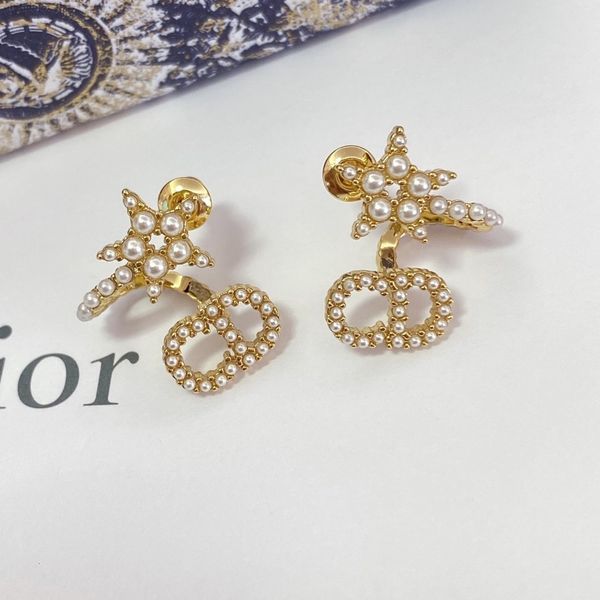 

dio/christian gold grade party wedding sale vintage new style earring with box, Red;brown