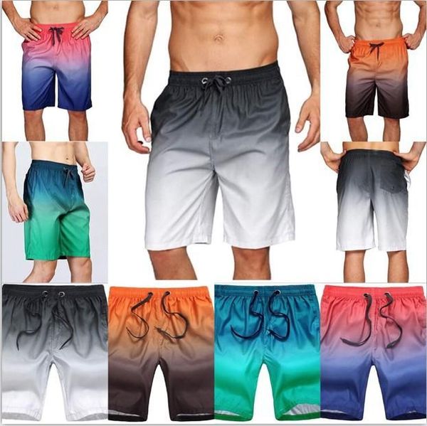 

men's swimwear summer beach board swim shorts men quick dry polyester sport bottoms drawstring sportswear running leisure size 3xl