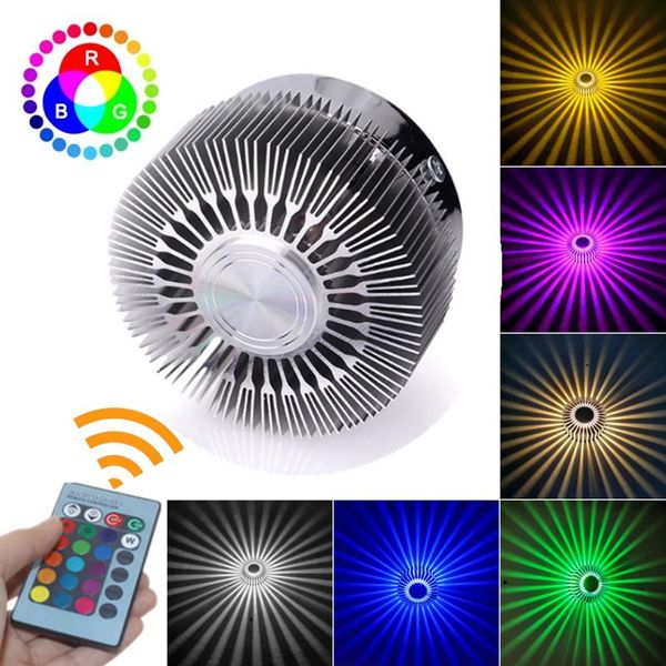 

ceiling lights 3w recessed rgb effect led lamps surface mounted colorful remote control corridor ktv home decor spot lighting ac85-265v