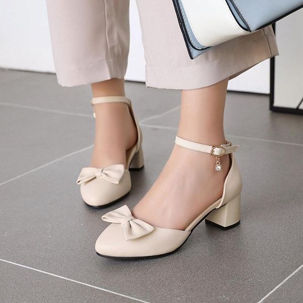 

dress shoes big size 34-43 spring & autumn women solid flock fashion pointed toe med square heels pumps 3 colors, Black