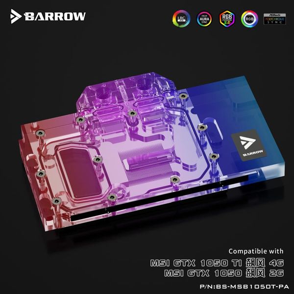 

barrow pc water cooling gpu cooler video card graphics radiator for msi gtx1050ti/1050 wind lrc2.0 bs-msb1050t-pa fans & coolings