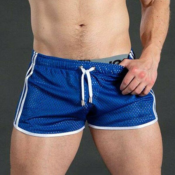 

underpants mens gym fitness shorts bodybuilding running sports jogging workout male summer cool breathable mesh men sweatpants, Black;white