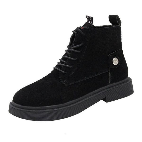 

boots female british trend ins cool net red shoes tide thin section spring and autumn single 0svw, Black