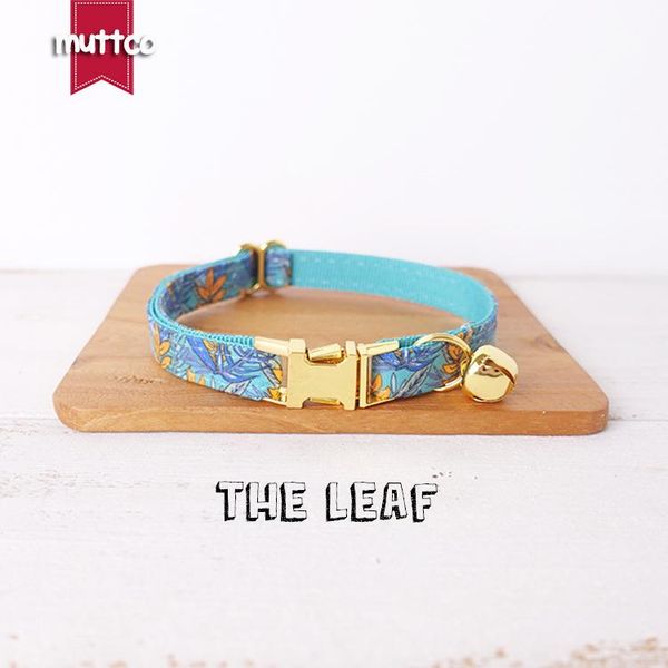 

cat collars & leads muttco retail with platinum metal buckle collar for the leaf design 2 sizes ucc066b