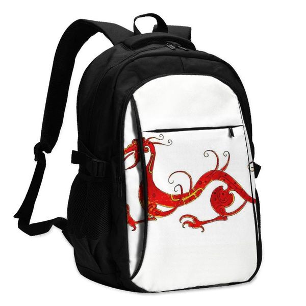 

backpack dragon backpacks daily woman large stylish charger usb bags