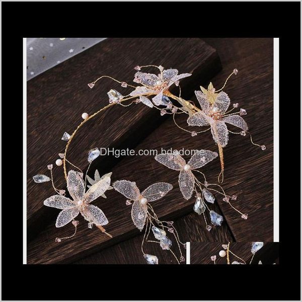 

jewelry drop delivery 2021 korean-style sen-series hair ornament sen-mei head hoop wedding wine dress aessories v5fi9, Slivery;golden