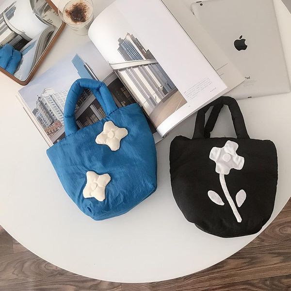 

evening bags boolar japanese cute small floral cotton hand bag simplesmall handbag women's large capacity woman clutch