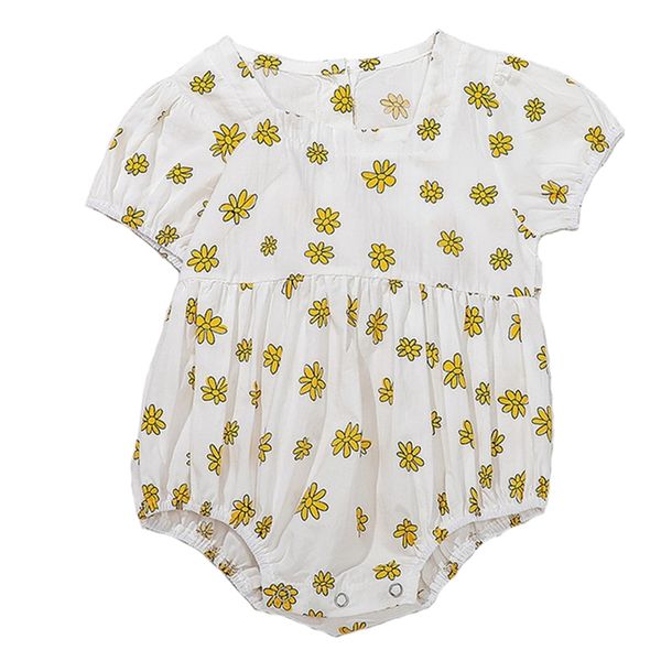 

summer 0-3yrs born cute romper boys clothes daisy cotton rompers infant baby girls jumpsuit 210417, Blue