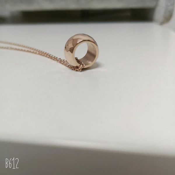 

pendant necklaces jewelry rose gold stainless steel chain necklace female, Silver