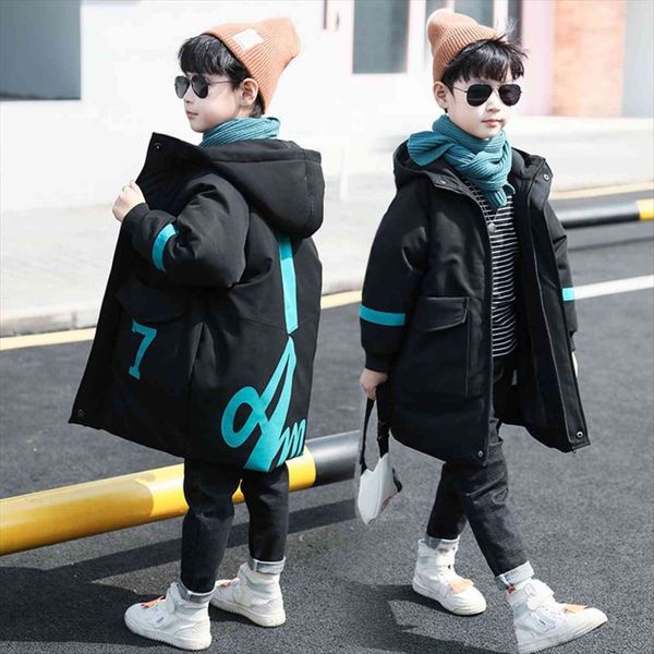 

boys winter parkas down jacket teen warm coat outerwear teenage outfit children kids fur childrens medium large clothing, Blue;gray