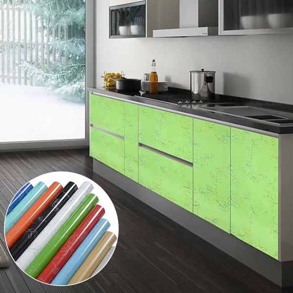 

wallpapers waterproof pvc wallpaper self-adhesive wall paper wardrobe kitchen cabinets stickers furniture decorative film