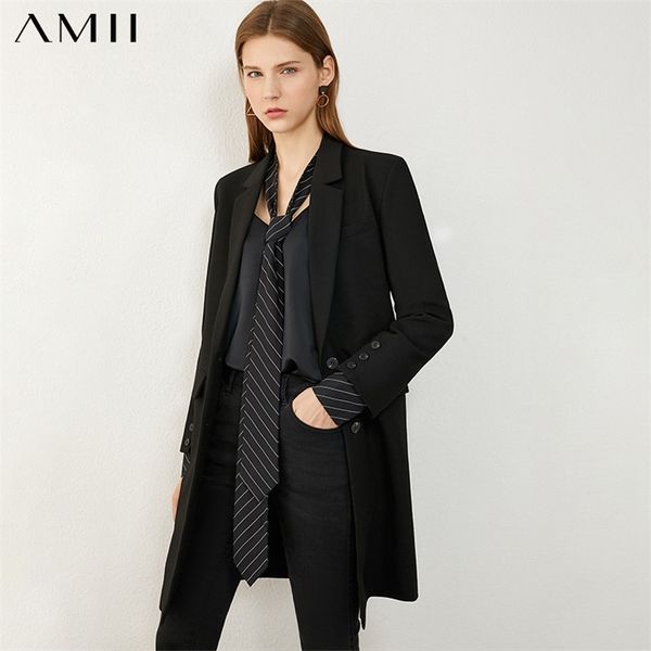 

minimalism autumn winter woman suit coat fashion olstyle spliced lapel single-breasted long blazer women jacket 12030455 210527, White;black