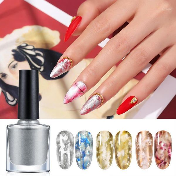 

est metallic blossom nail liquid gel polish soak off uv led varnish long lasting manicure salon diy 10ml art1, Red;pink