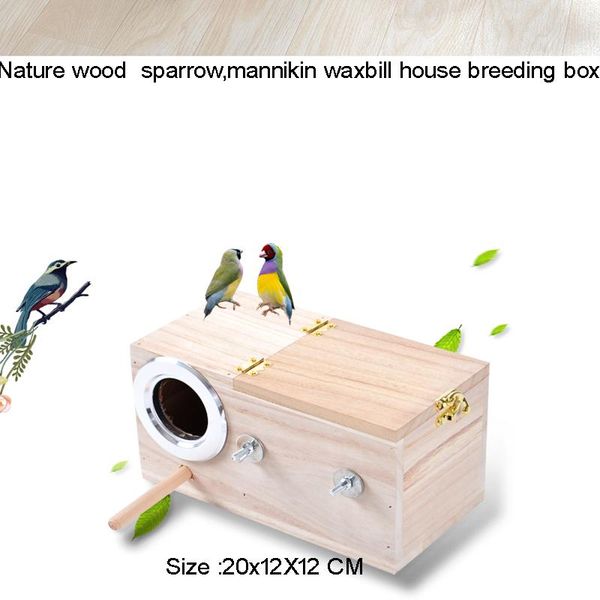 

nature wood bird nest sparrow,mannikin waxbill house breeding box cages