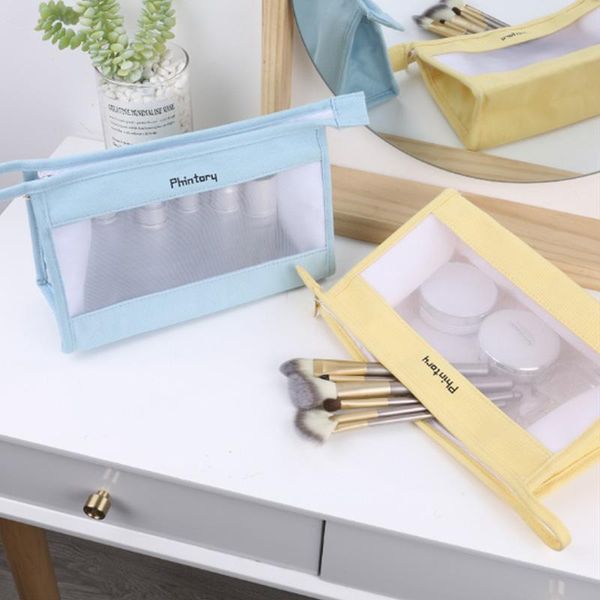 

cosmetic bags & cases 1pc women's daily transparent travel makeup portable and simple style bag waterproof toiletry case