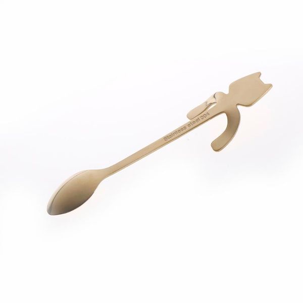 

spoons 1 pc stainless steel cat coffee spoon dessertspoon ice candy teaspoon kitchen supplies