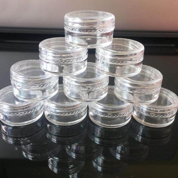 

50pcs empty clear cosmetic jars travel pots for cream sample lotion lip with durable construction and high resistance. storage bott bottles