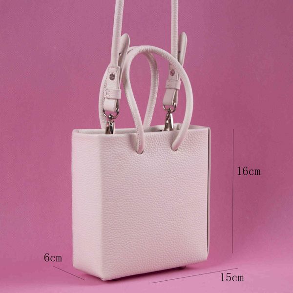 

minority design women's messenger bag leather mini small square, Black;red