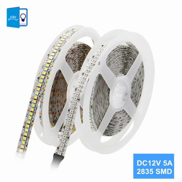 

[dbf]smd2835 ip20 non-waterproof led light strip, dc12v 5m high cri80, rgb 1215leds 3 times brightness than smd3528 strip strips