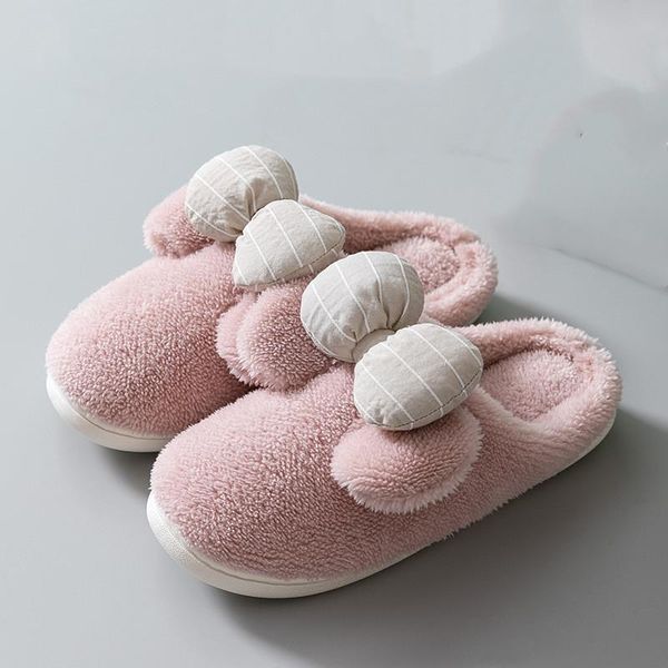 

suihyung women men winter home slippers 2021 soft warm plush faux fur slides ladies flats house slip on flip flops, Black