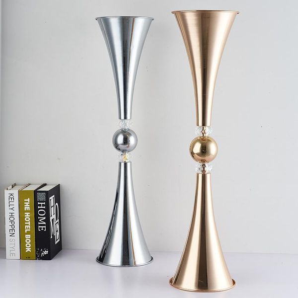 

vases metal candle holders candlesticks wedding centerpieces event flower road lead home decoration 10 pcs/ lot
