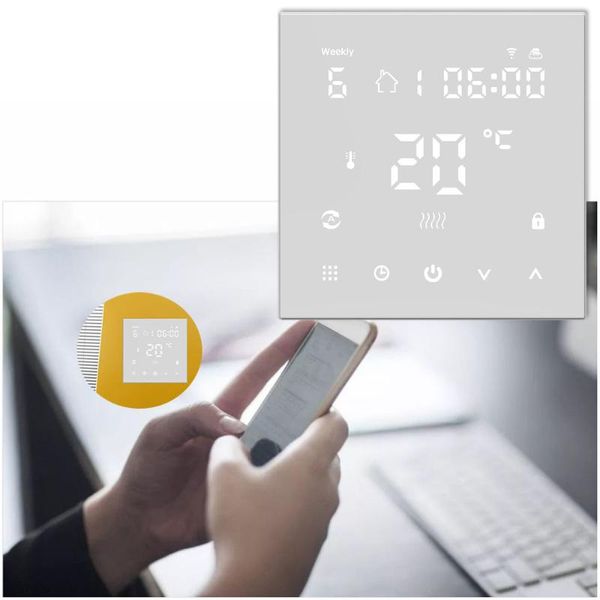 

smart home control wifi thermostat programmable lcd digital temperature controller app voice water/electric floor heating