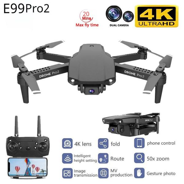 

drone 4k profesional hd dual camera foldable wifi fpv 1080p rc quadcopter helicopter airplane toys drones