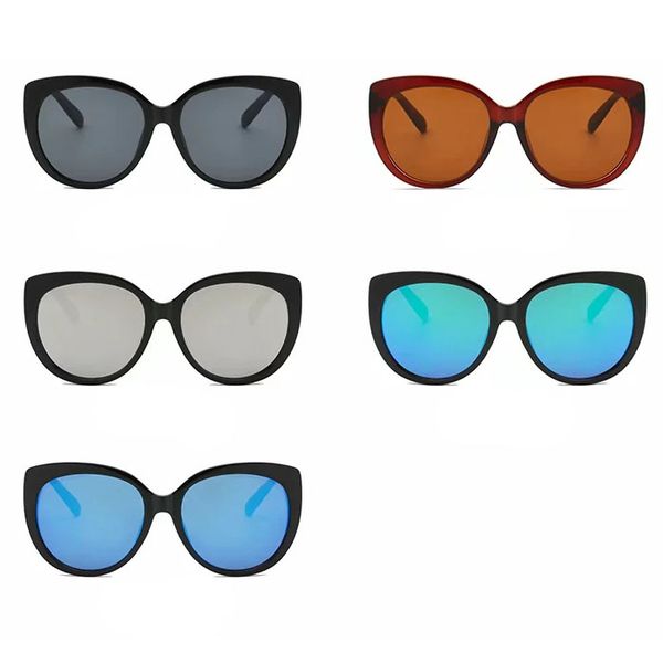 

european american modish round cycling sunglasses for women mens sun glasses men shades black dark lens goggles 5 color gray lenses uv400 ca, White;black