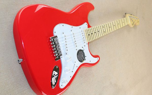 

st single shake electric guitar big red signature