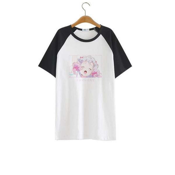 

men's t-shirts high-q eromanga sensei izumi sagiri yamada tee t shirt eromanga-sensei cotton loose t-shirt, White;black