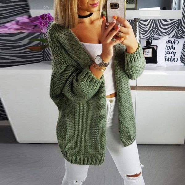 

women's sweaters women cardigan female casual sweater cardigans 2021 long sleeve solid autumn winter slim casaco feminino, White;black